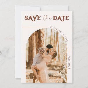 Boho Foto Moderne Save the Date Einladung