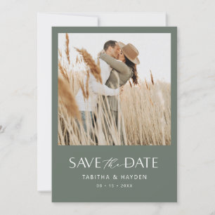 Boho Foto Save the Date Karte Minimalistisch Hochz