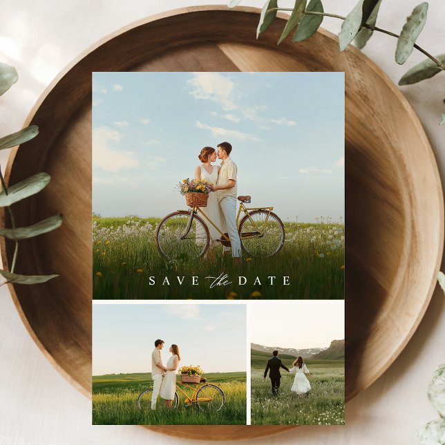 Boho Foto Save the Date Minimalistisch Einladung (Von Creator hochgeladen)