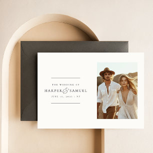 Boho Foto Wedding Invite   Modernes Elegant Einladung