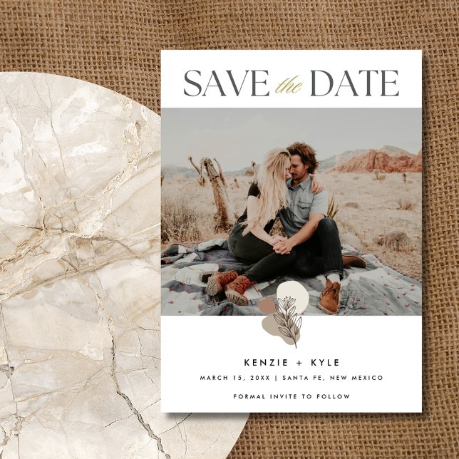 Boho Foto Wedding Save the Date (Boho Photo Wedding Save the Date)