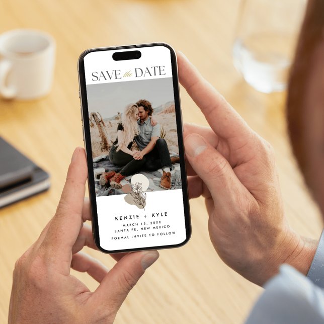 Boho Foto Wedding Save the Date (Boho Photo Wedding Save the Date)