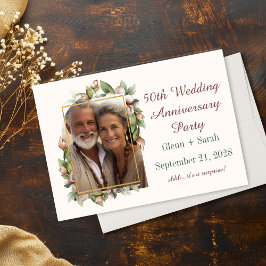 Boho-Foto zum 50. Hochzeitstag Save The Date