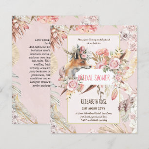 Boho FOX Brautparty Woodland Feathers Floral