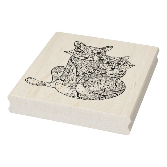 Boho Fox Doodle Gummistempel (Stempel)