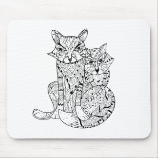 Boho Fox-Gekritzel Mousepad