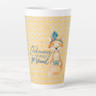 Boho Fox Liebe Zitat Milchtasse