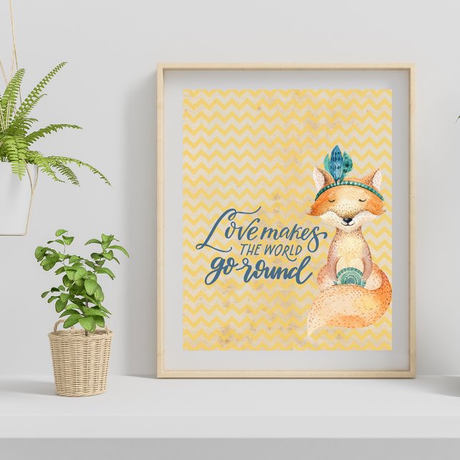Boho Fox Liebe Zitat Poster (Von Creator hochgeladen)