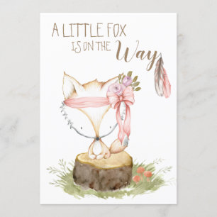 *~* Boho Fox Wald Feathers Arrow Einladung