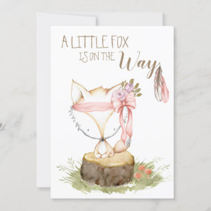 *~* Boho Fox Wald Federn Arrow Einladung