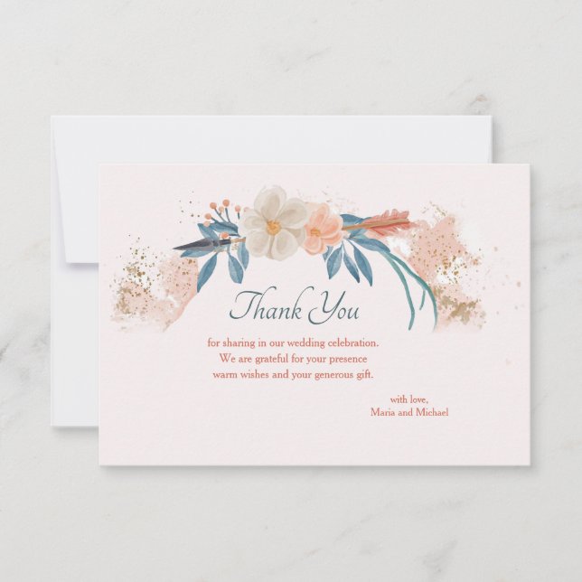 Boho Frame Dankeschön Card Dankeskarte (Vorderseite)