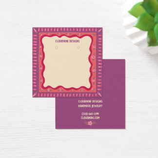 Boho Frame Earring Necklace Juwelier Display Card