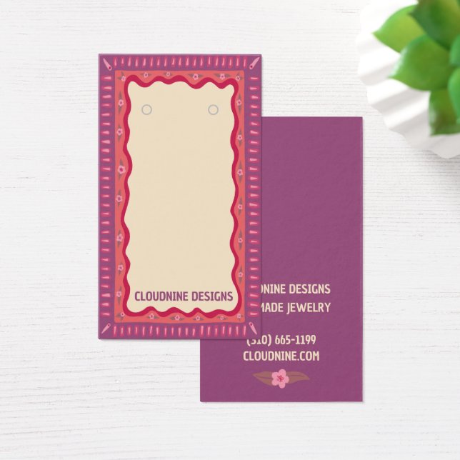 Boho Frame Earring Necklace Juwelier Display Card (Schreibtisch)