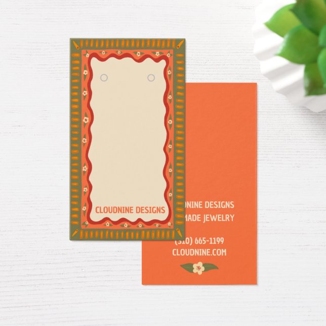 Boho Frame Earring Necklace Juwelier Display Card (Schreibtisch)