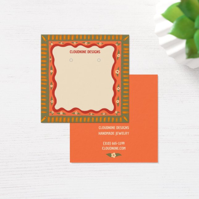 Boho Frame Earring Necklace Juwelier Display Card (Schreibtisch)