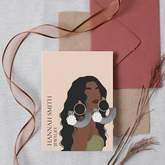 Boho Frau Stud Earring Display Visitenkarte (Von Creator hochgeladen)