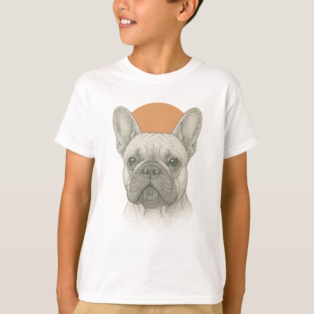 Boho French Bulldog T-Shirt  (Vorderseite)