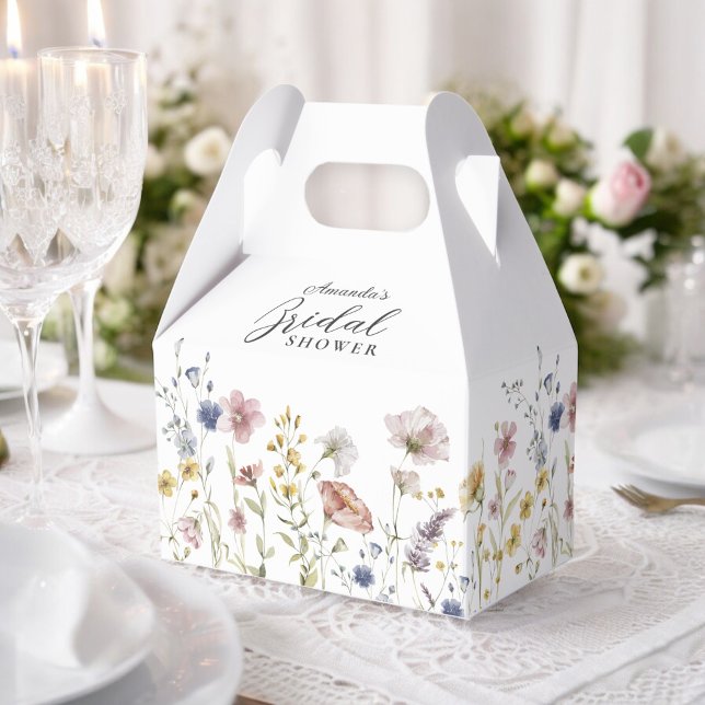 Boho Fresh Wildblumen Custom Brautparty Geschenkschachtel (Von Creator hochgeladen)