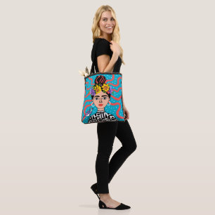 Boho Frida Style Tote Bag am Model Tote Bag