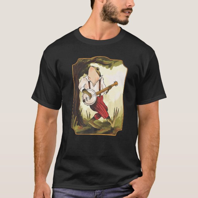 Boho Frog & Hütte Core Ästhetik Goblincore T-Shirt (Vorderseite)
