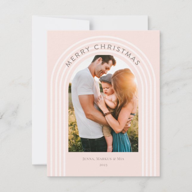 Boho Frohe Weihnachten in Blush (Vorderseite)