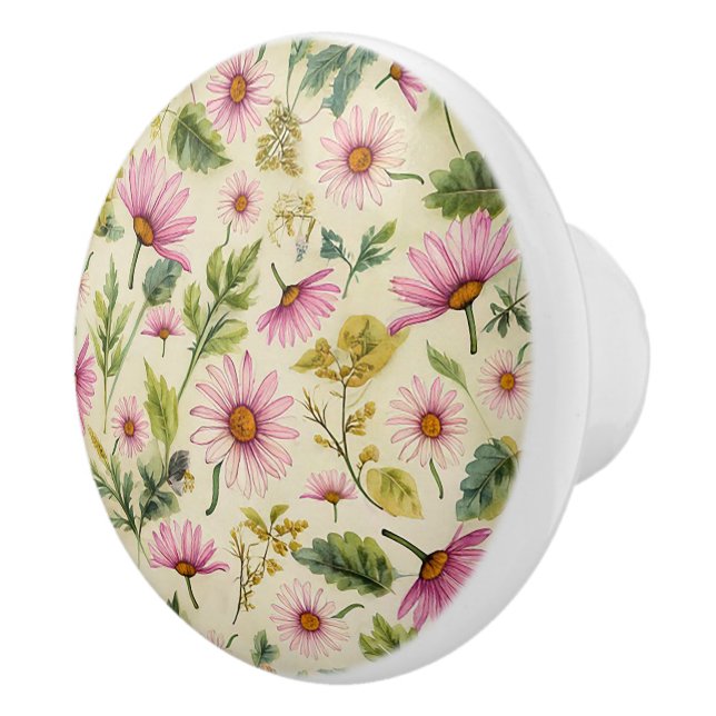 Boho-Frühlingsblumen  Keramikknauf (Rechts)