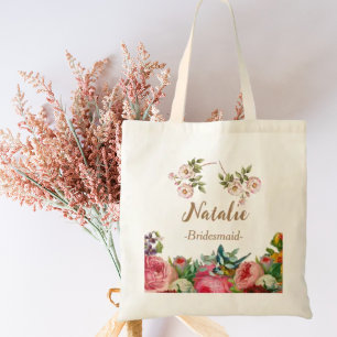 Boho Frühlingsflorchen Brautmädchen buntes Geschen Tragetasche