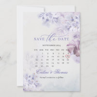 Boho Frühlingslila Blumen maul Monatskalender