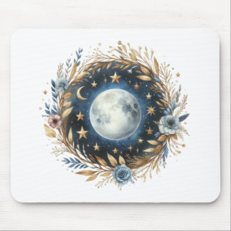 Boho Full Moon Mousepad