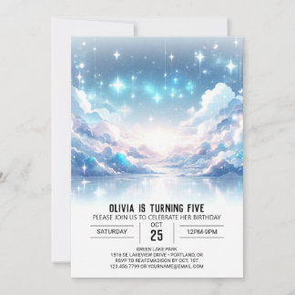 Boho Fun Celestial Digital Geburtstag Einladung