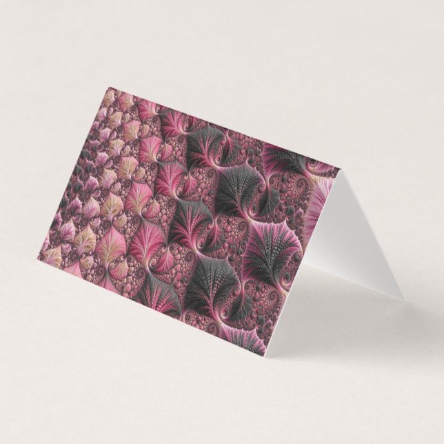 Boho Funky Eclectic Pink Black Abstrakt Fraktal (Vorderseite)