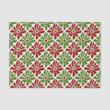 Boho Funky Poinsettia Blumenweihnachtsgrün