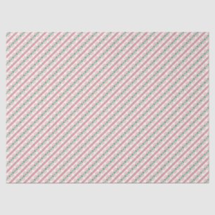 Boho Funky Retro Eclectic Pastel Christmas Streife Seidenpapier