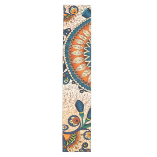 Boho Funky Trendy Retro abstraktes Muster Mittelgroßer Tischläufer