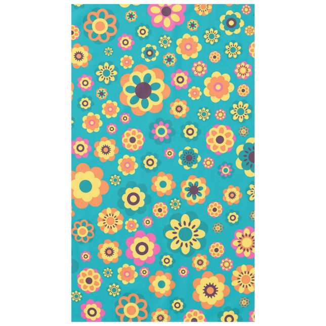Boho Funky Trendy Retro abstraktes Muster Tischdecke (Vorderseite)