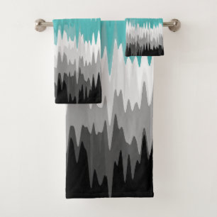 Boho Funky Wavy Abstract Libramasculine Stolzflagg Badhandtuch Set