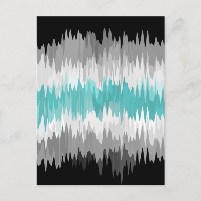 Boho Funky Wavy Abstract Libramasculine Stolzflagg Postkarte (Vorderseite)