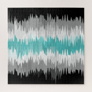 Boho Funky Wavy Abstract Libramasculine Stolzflagg Puzzle