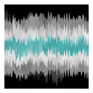 Boho Funky Wavy Abstrakt Libramasculine Prilag Poster