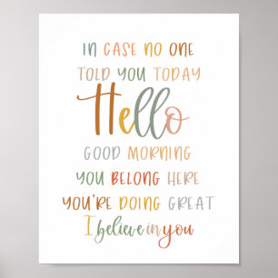 Boho für den Fall, dass dir niemand das Poster erz