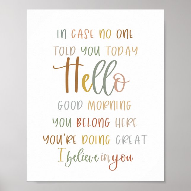 Boho für den Fall, dass dir niemand das Poster erz (Vorne)