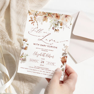 Boho Garden Blume fallen in Liebe Babydusche Einladung