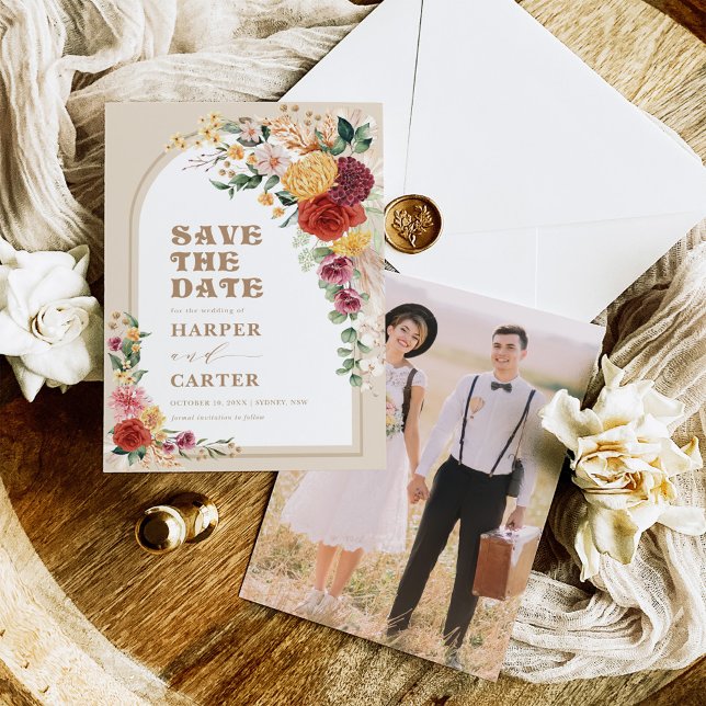 Boho Garden Blume Pampas Grass Save the Date (Von Creator hochgeladen)