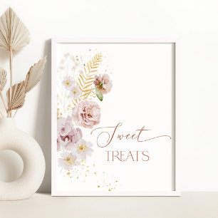 Boho Garden Blume Süßer Tisch Leckereien Poster