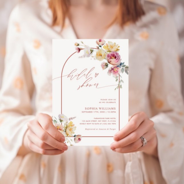 Boho Garden Rose Blume Brautparty Einladung (Von Creator hochgeladen)