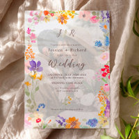 Boho garden Sommerblumen 2 Foto Initialen Hochzeit