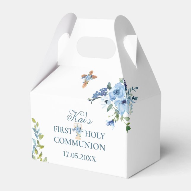 Boho Garland Favor Box Boy Geschenkschachtel (Vorderseite)
