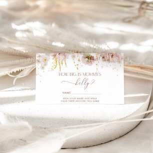 Boho Garten Blüte wie groß ist Mama's Bauch Begleitkarte