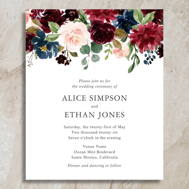 Boho-Garten-Hochzeitseinladung mit QR-Code-Foto Flyer (Von Creator hochgeladen)