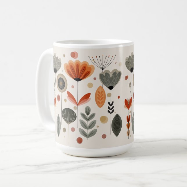 Boho-Garten Kaffeetasse (Vorderseite Links)